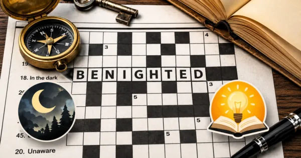 Benighted Crossword Clue: Every Answer, All Letter Counts, and Expert Solving Strategies